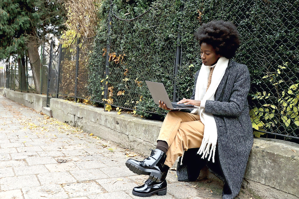 Woman Using Laptop