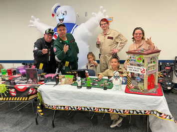 The South Shore Ghostbusters at their informational table