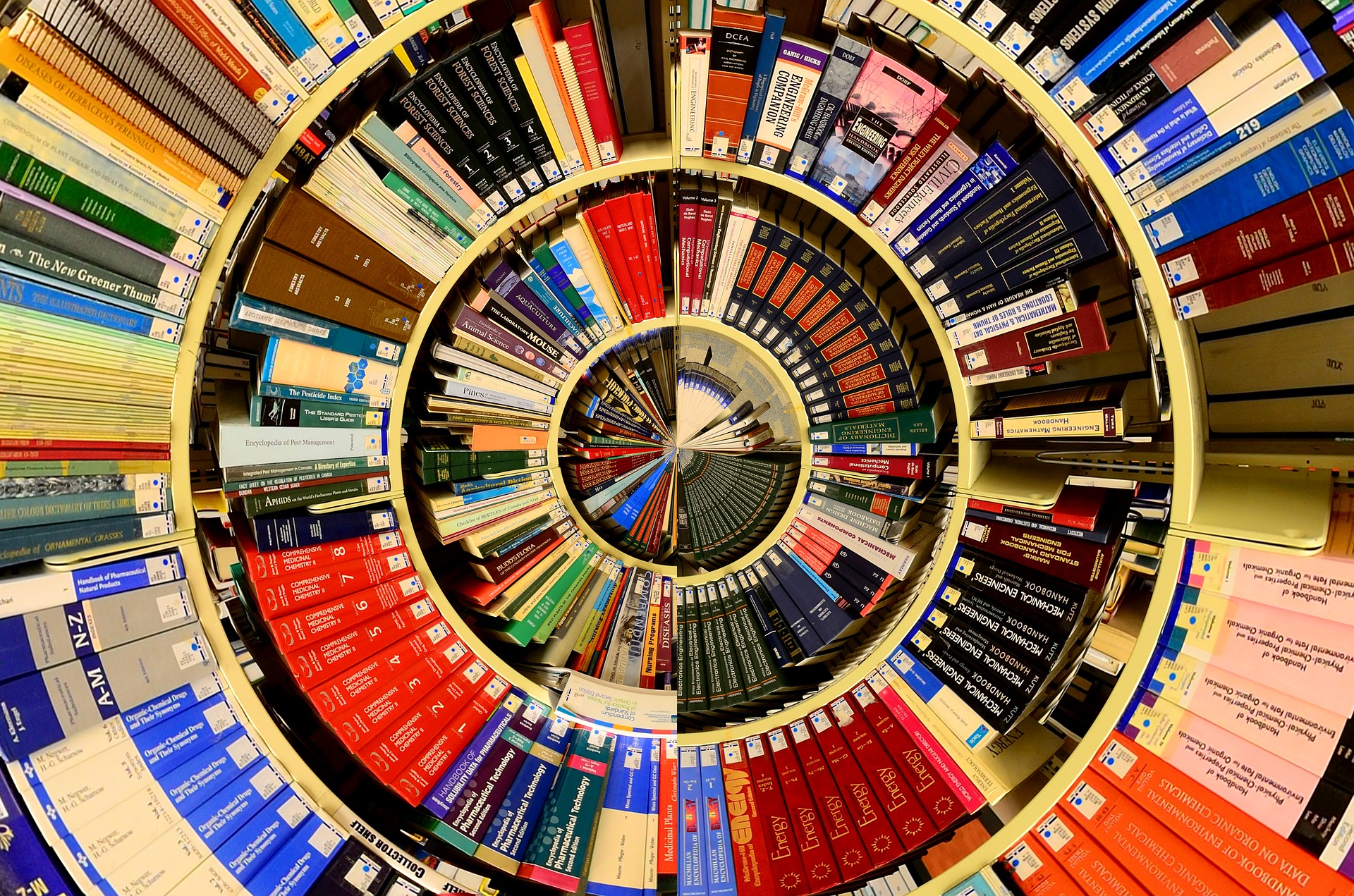 A circle of books